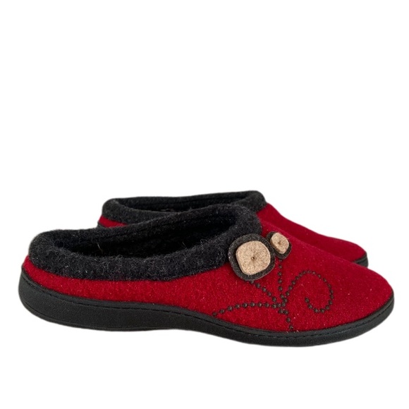 Acorn Dara Wool Blend Slipper Currant Button Wool Women’s Size 8 - Picture 4 of 6